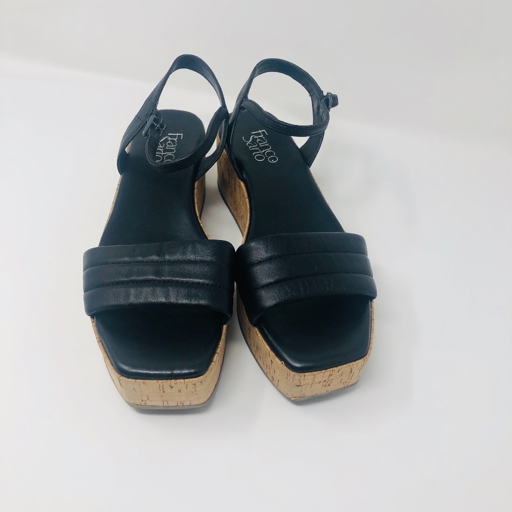 Women Franco Sarto Black Sandals Size 8